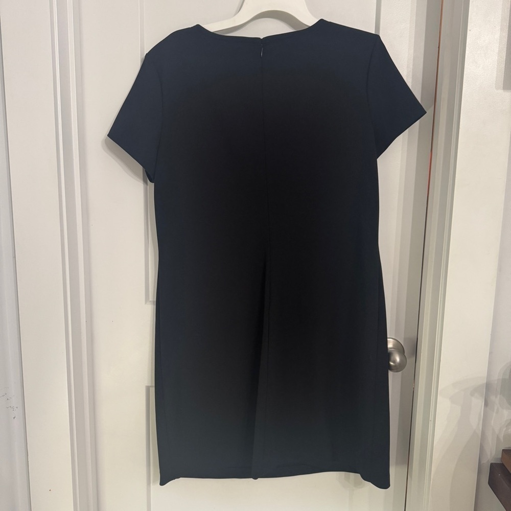 TOMMY HILFIGER Women's Black Short Sleeve Keyhole Above The Knee Shift Dress 14 - Picture 13 of 14